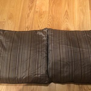 Brown throw pillows